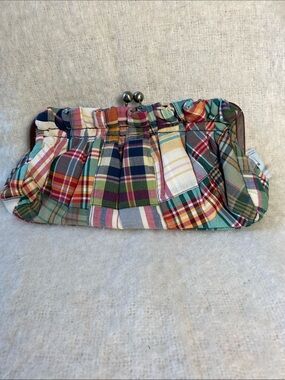 NWT Tommy Hilfiger Patchwork Plaid Frame Clutch - Multicolor